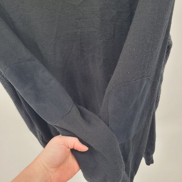 Point zero Mens size XL black cardigan Merino wool blend button cardigan sweater - Picture 5 of 10